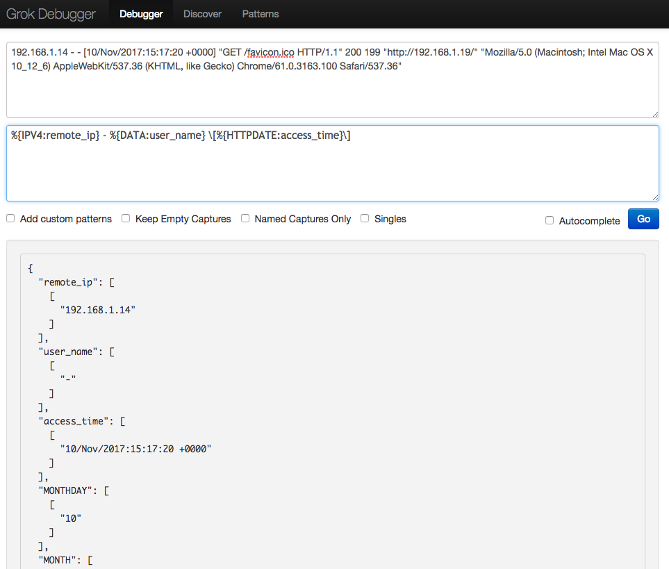 writing grok pattern